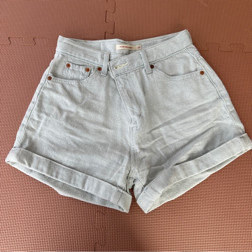 Levi's Light Blue High Waist Women's Shorts